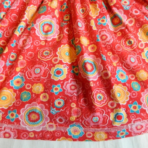 Girls size 3T Knit Dress Red Floral K Pea - Picture 6 of 6